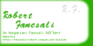 robert fancsali business card